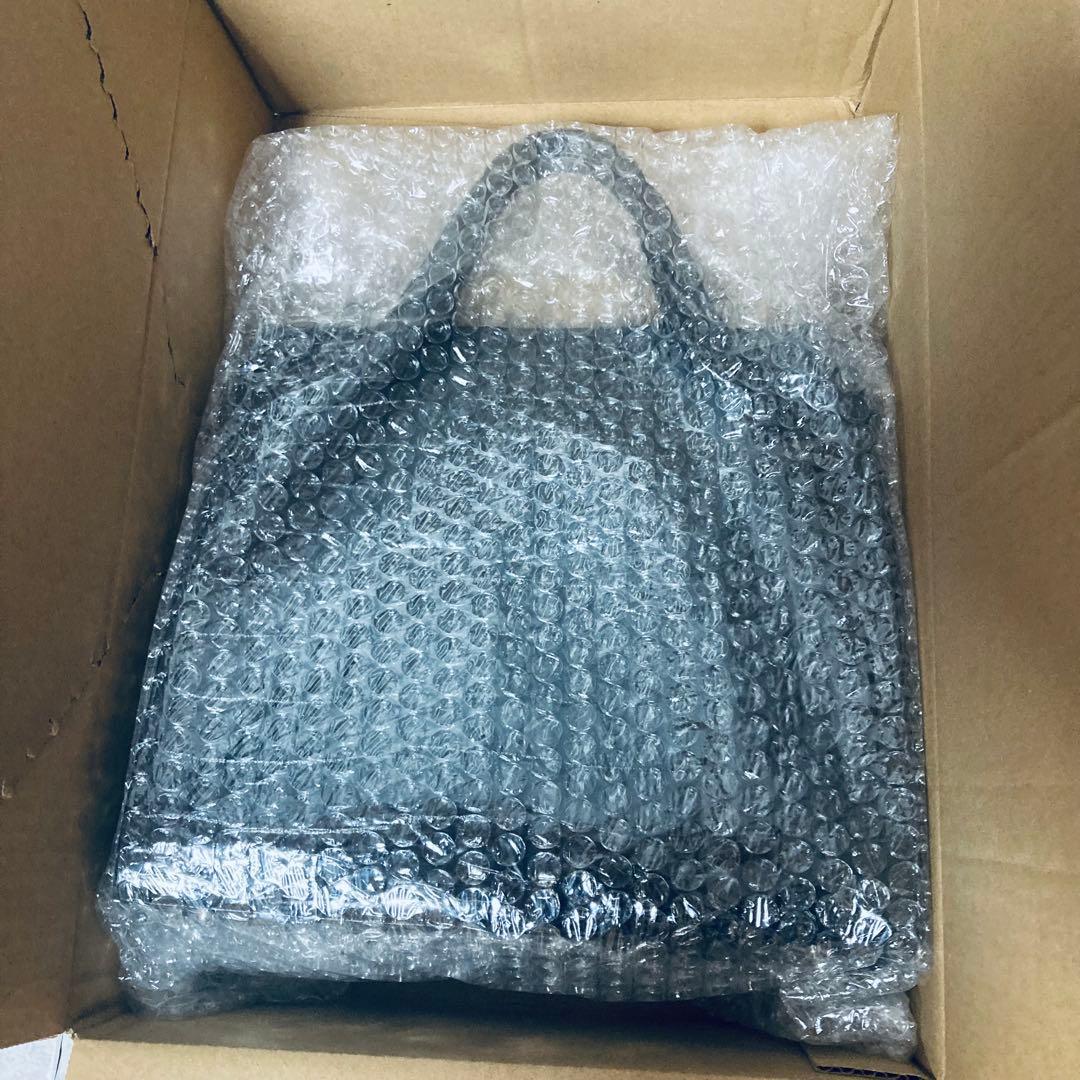 バジョルゴ　ミニトートバッグ　ブラッククロコ型押し　日本製　光沢　牛革