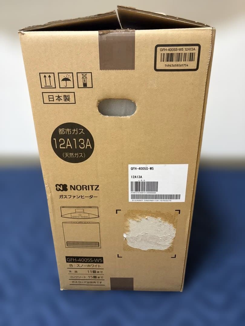ノーリツ　ガスファンヒーター　都市ガス用