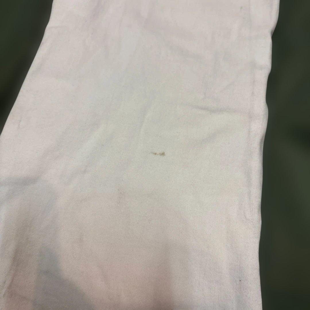 【EARL/Y2K】クロス×ウイング大判刺繍 ホワイトデニム フレア 00s