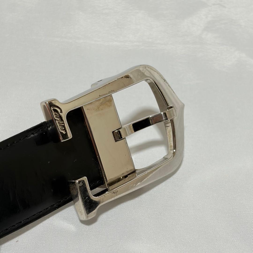 美品 カルティエ アルディロン シルバー レザー