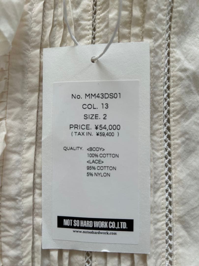 toujours レースピンタックラッフルシャツ