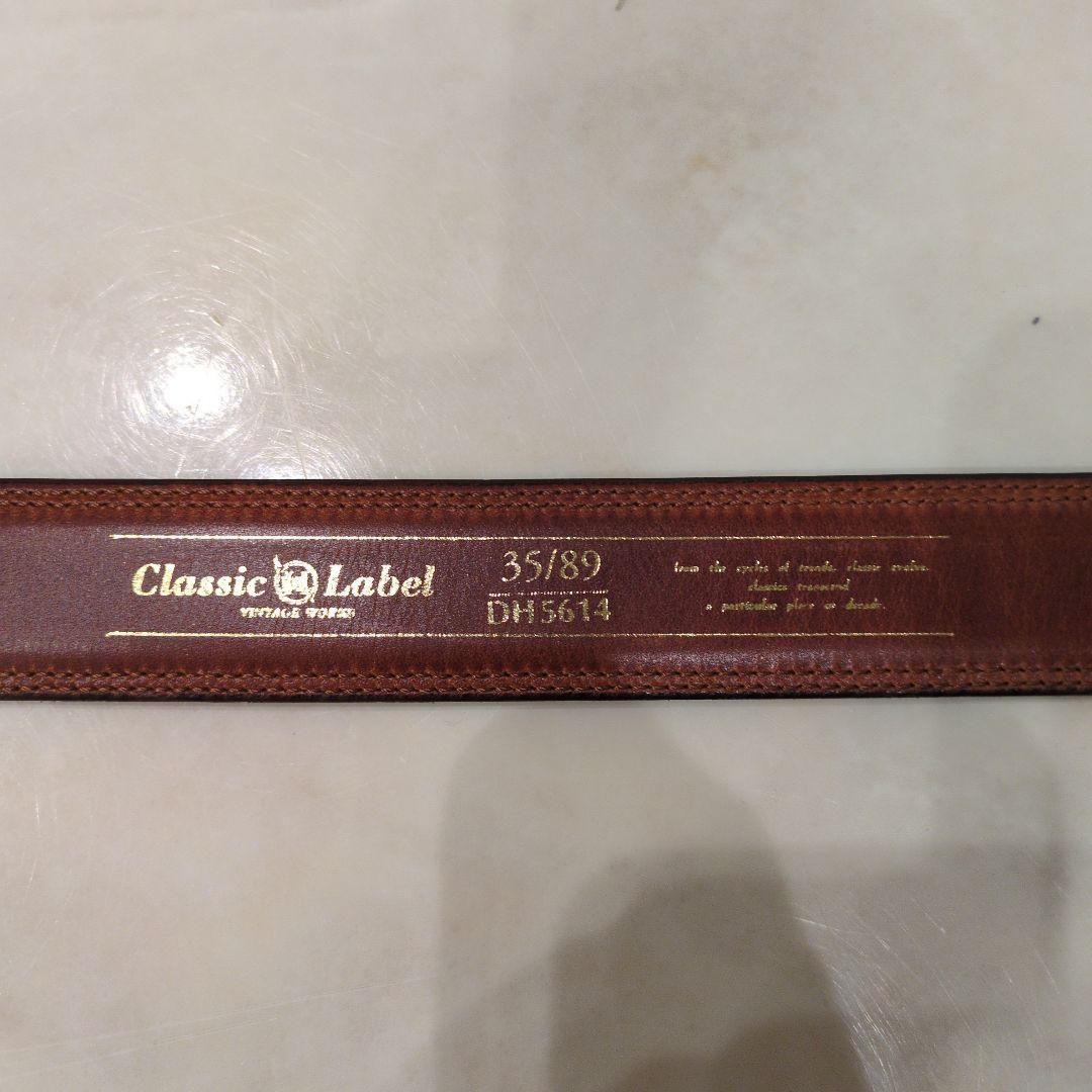 vintage works Classic Label バーガンディ ベルト