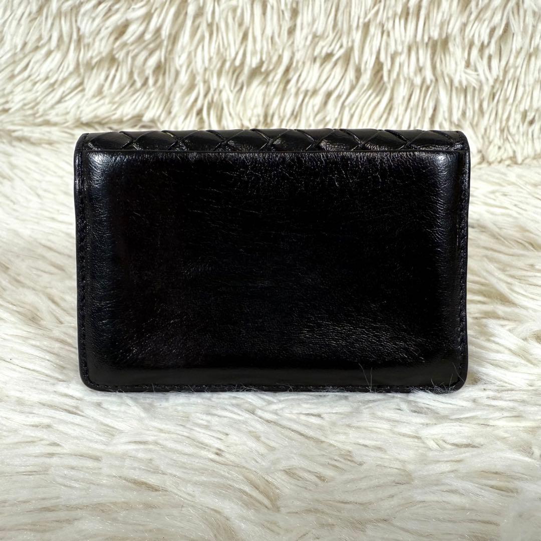 ボッテガヴェネタ名刺入れ マルチケース イントレチャート ブラック レザー