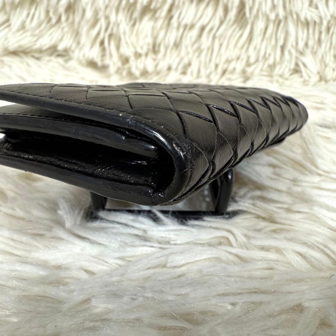 ボッテガヴェネタ名刺入れ マルチケース イントレチャート ブラック レザー