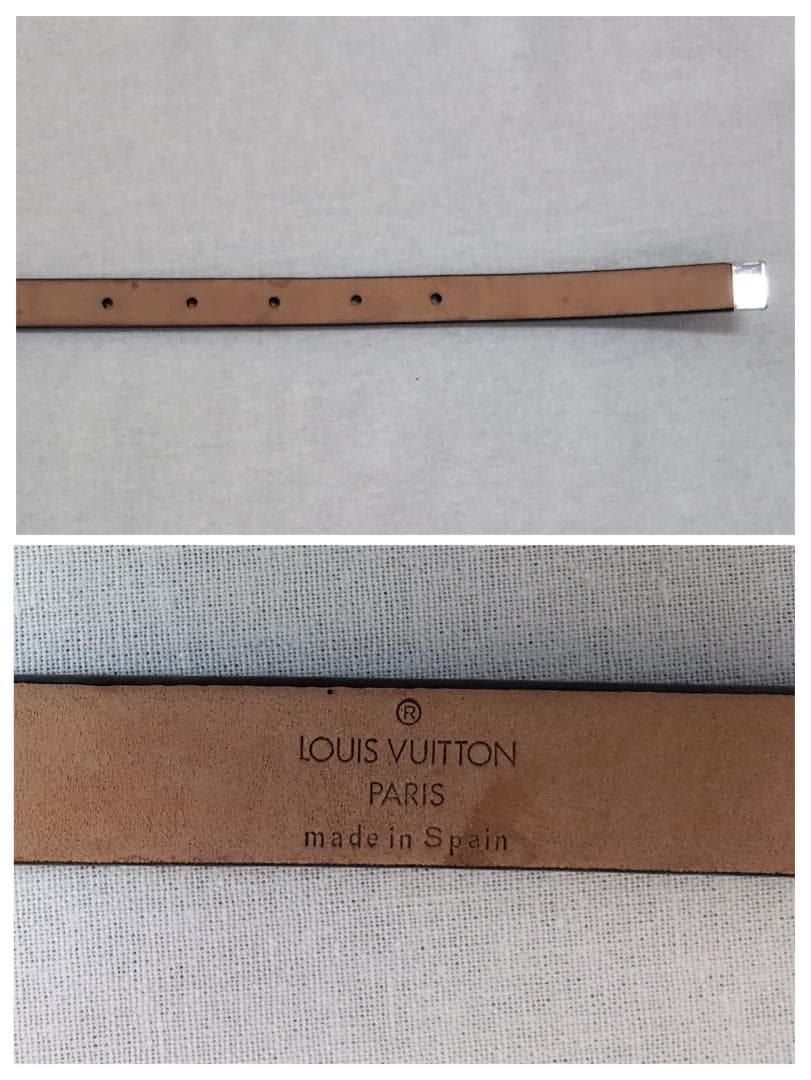 LOUIS VUITTON サンチュールキャレ 細身ベルト 65±5cm d43