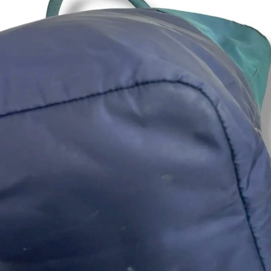 【人気】プラダ リバーシブル トートバッグ ナイロン ネイビー グリーン