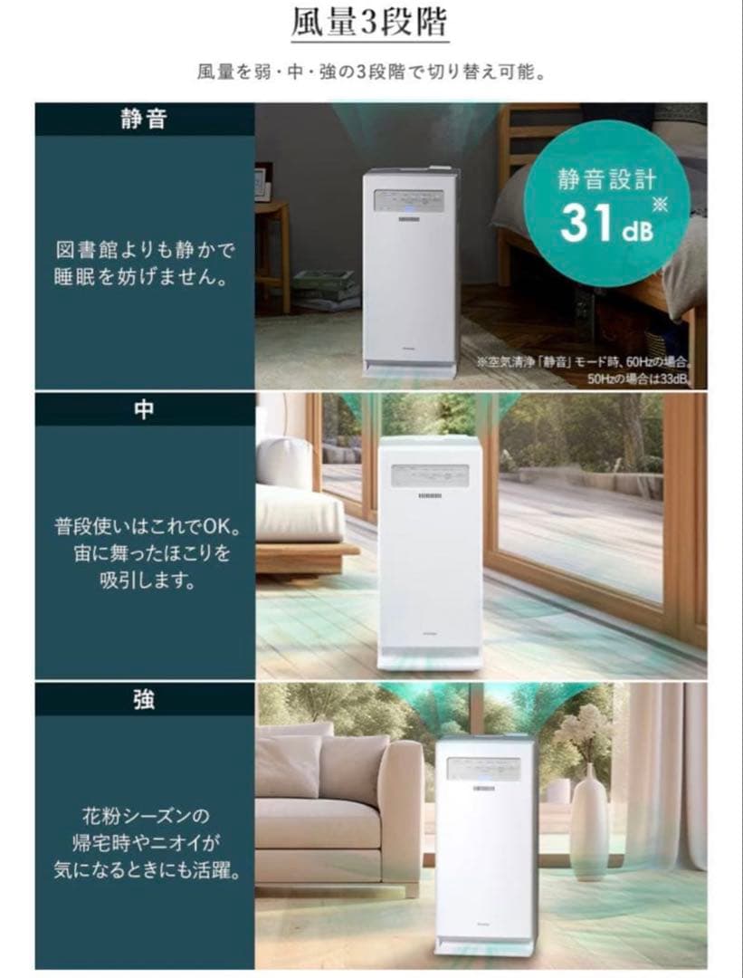 IRIS OHYAMA 加湿空気清浄機 KAP-KH351-W