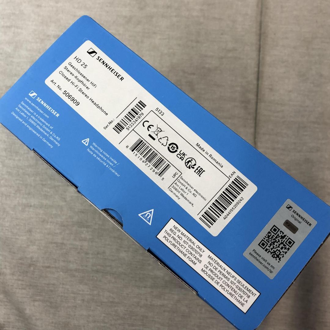 未使用品　ゼンハイザー HD 25 密閉型 モニターヘッドホン