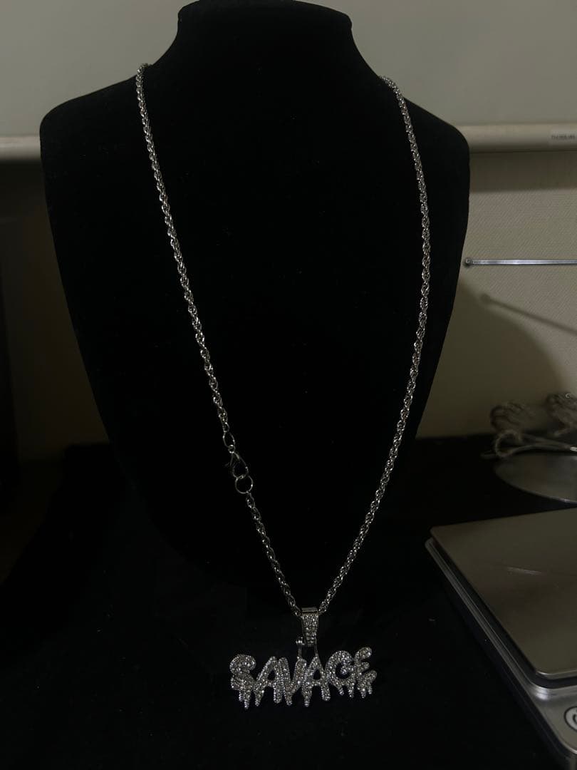 【証明書ボックス付き】SAVAGEネックレス　シルバー　アトランタ　モアサナイト
