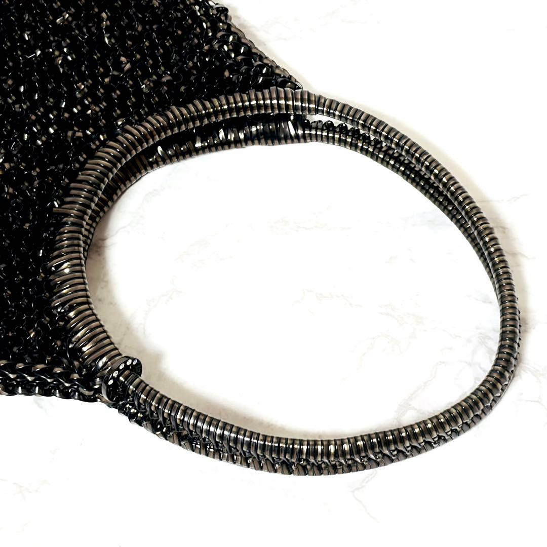 ✨極美品✨アンテプリマ ワイヤーバッグ ハンドバッグ ラウンド 縦型 ブラック