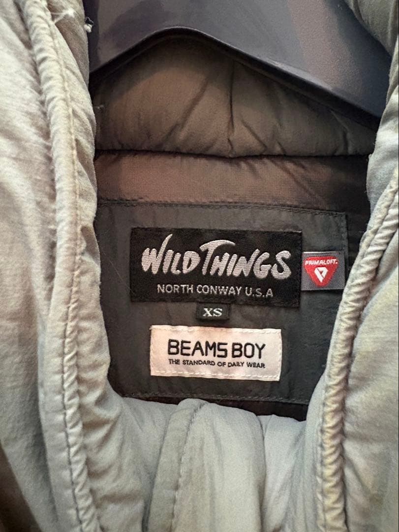 WILD THINGS × BEAMS BOY ダウンジャケット XS グレー系