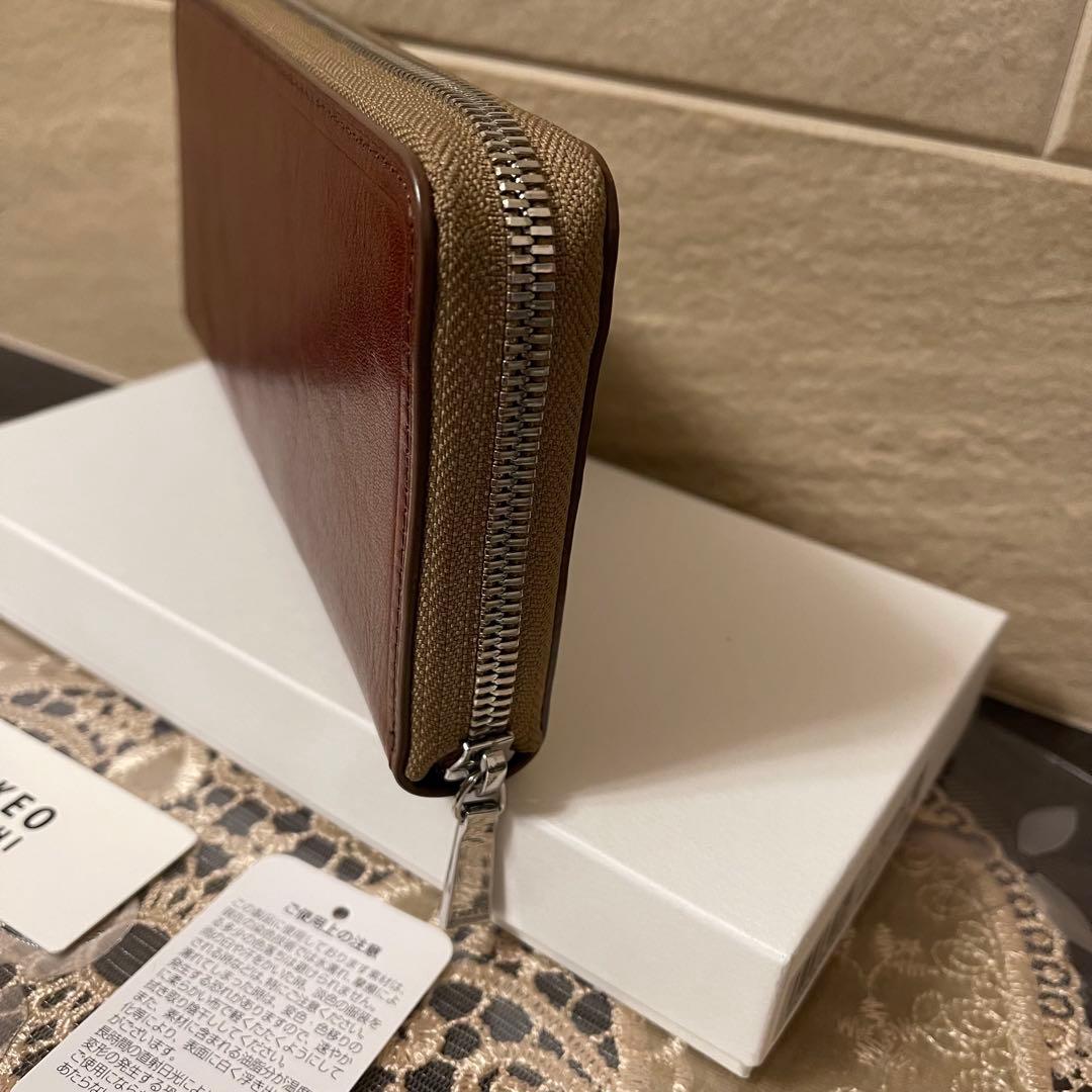 【新品】TAKEO KIKUCHI　ラウンドファスナー長財布　茶　19,800円