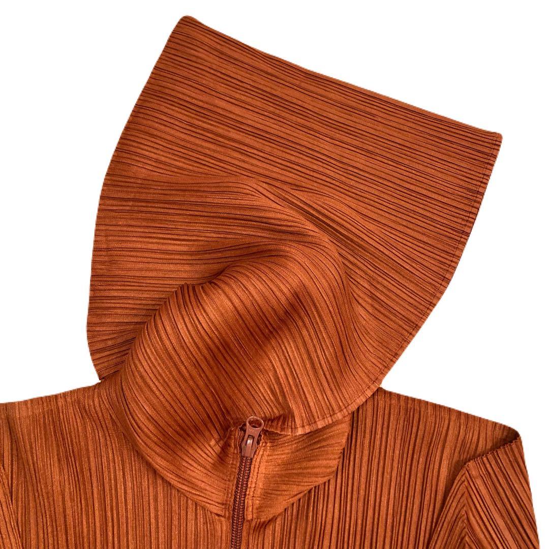 美品　PLEATS PLEASE プリーツプリーズ　ワインレッド　パーカー