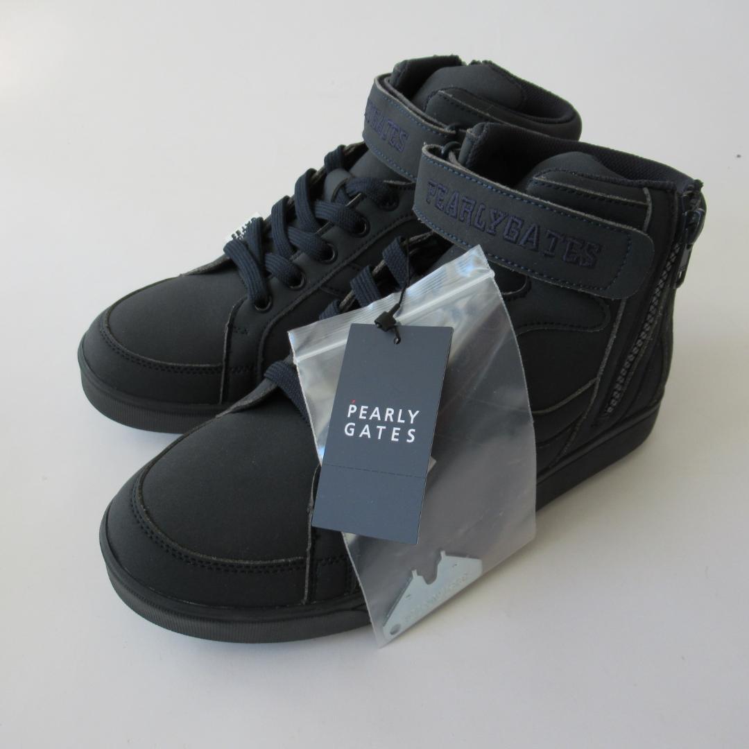 パーリーゲイツ新品濃紺 ソフトスパイク ゴルフシューズ 23.5ｃｍ