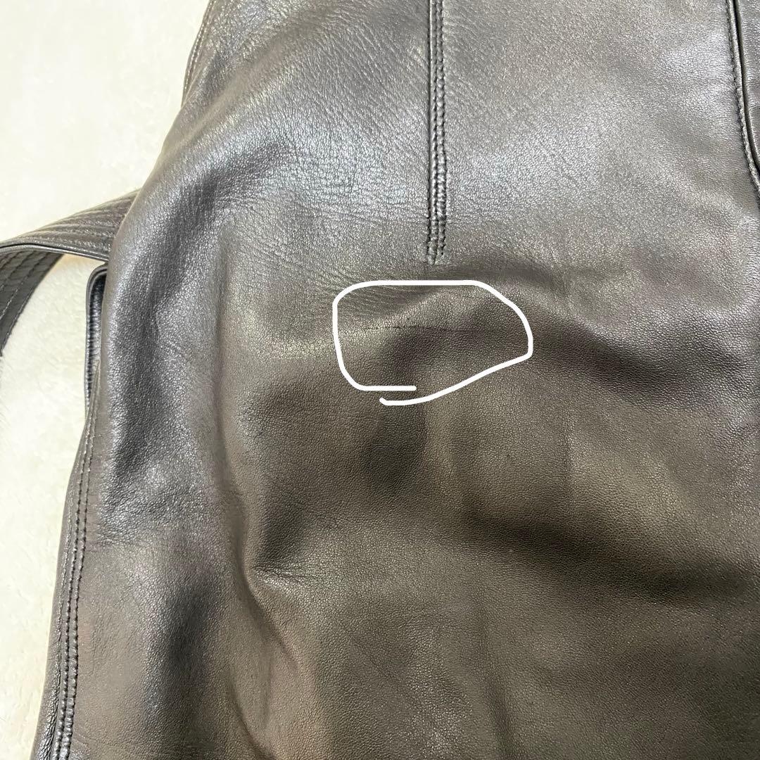 高級◆Gianni Versace レザースカート 巻きスカート風イタリヤ製 黒