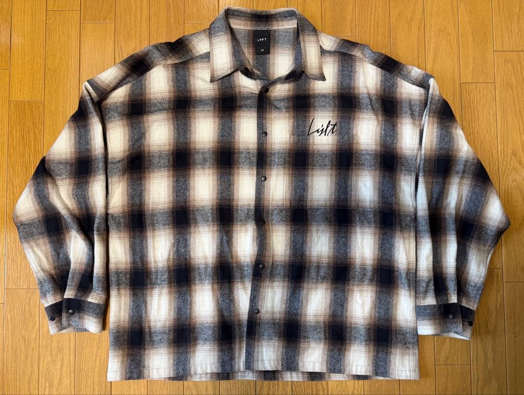 リフト オーバーサイズフランネルシャツ