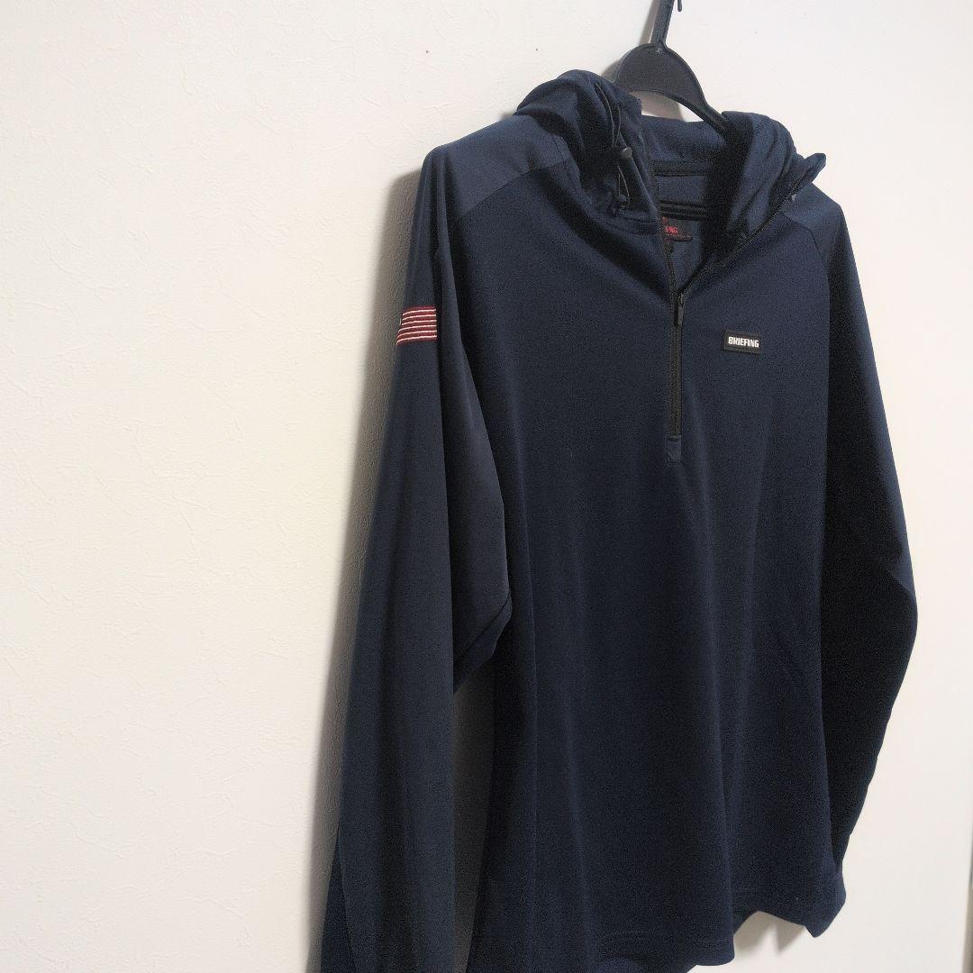 BRIEFING フード付きネイビー長袖ジャケット