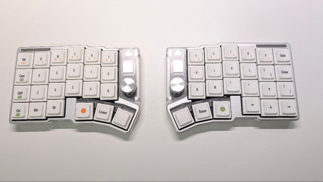 Cornix 分割キーボード シルバ・ホワイト