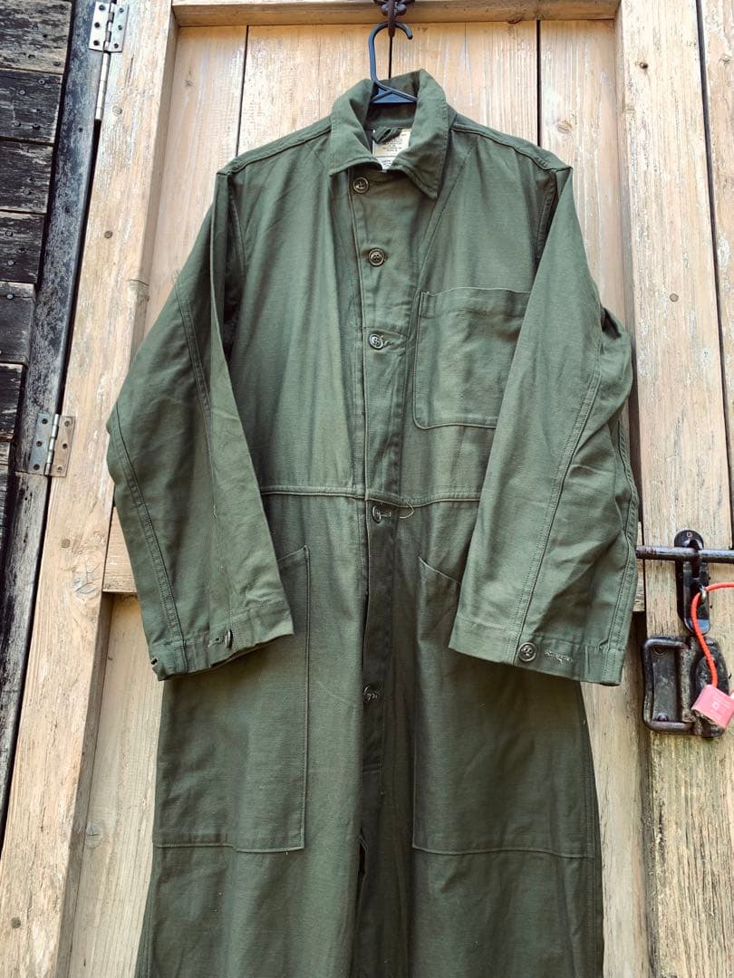 80s ヴィンテージ USA製 米軍放出品 カバーオール ツナギ アメリカ 古着