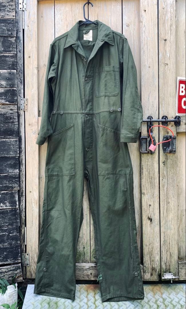 80s ヴィンテージ USA製 米軍放出品 カバーオール ツナギ アメリカ 古着