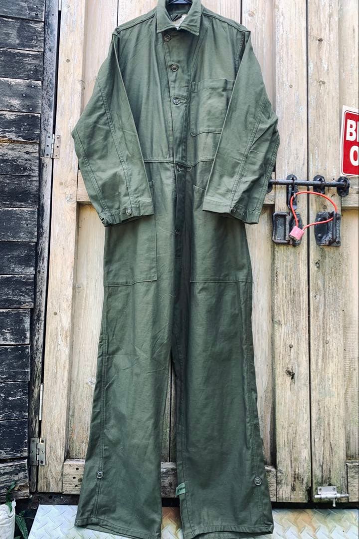 80s ヴィンテージ USA製 米軍放出品 カバーオール ツナギ アメリカ 古着