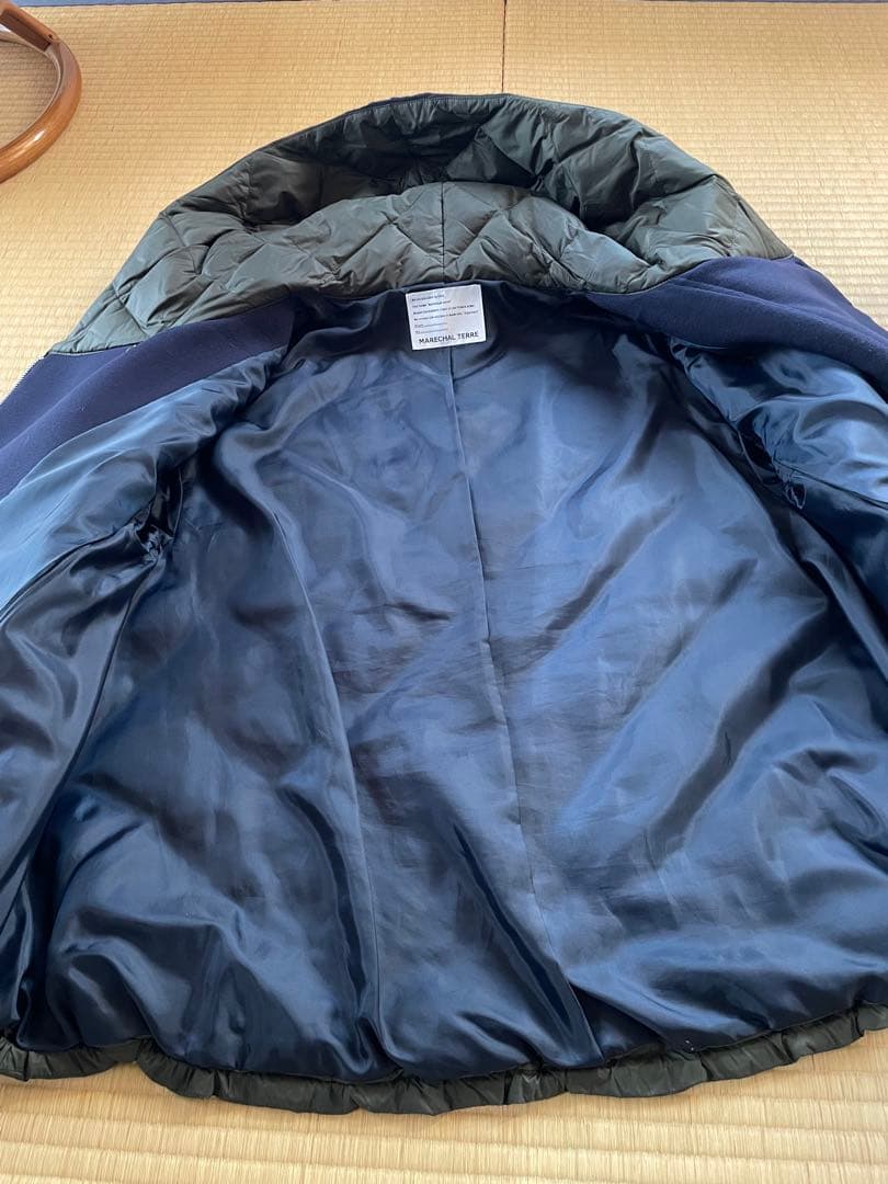 マルシャルテル　フード付きネイビー・カーキダウンジャケット