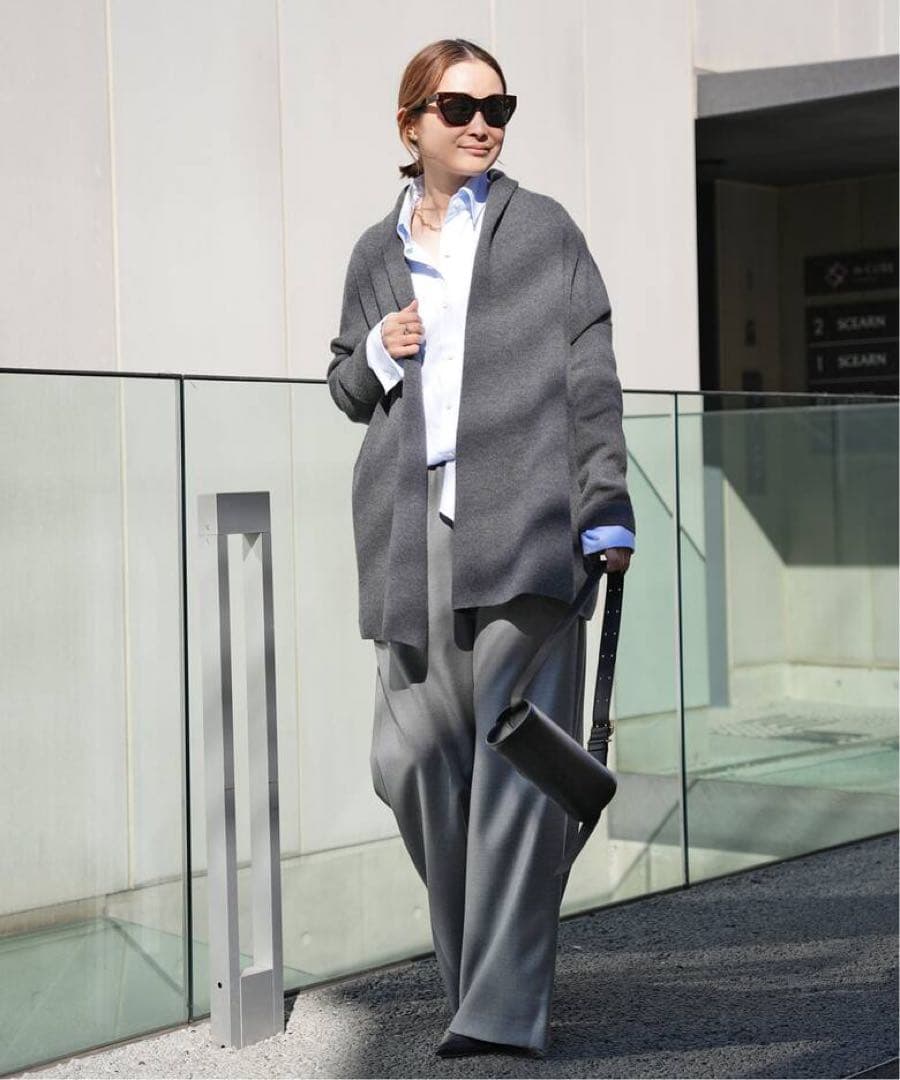 Deuxieme Classe スムース ニットガウン ショートコート