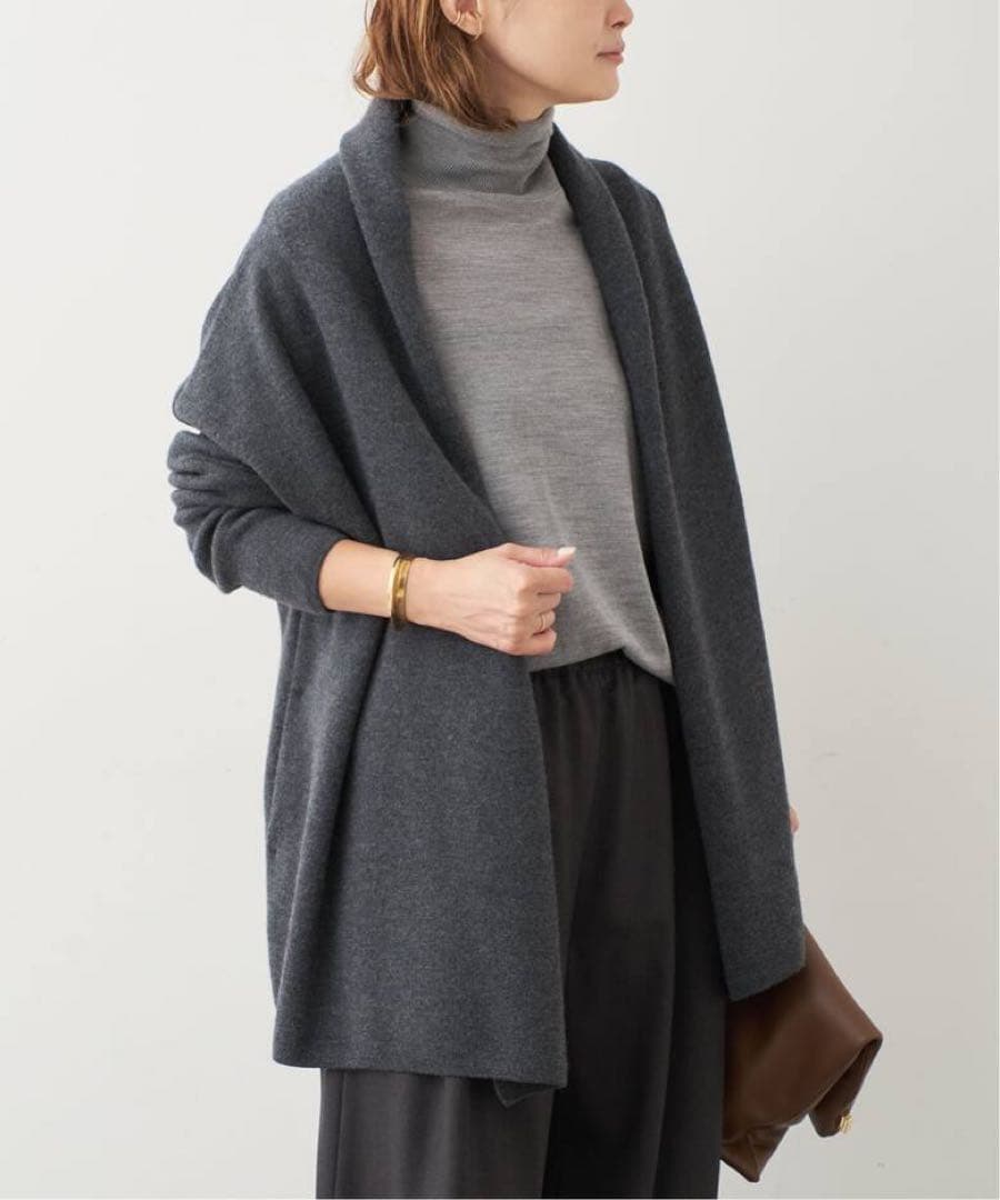 Deuxieme Classe スムース ニットガウン ショートコート