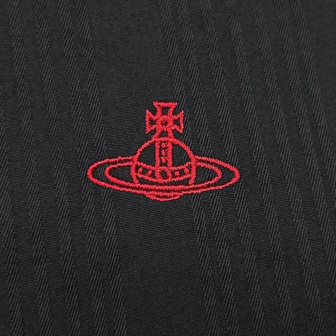 ヴィヴィアンウエストウッド ブラウス レース オーブ ロゴ刺繍 38 ブラック