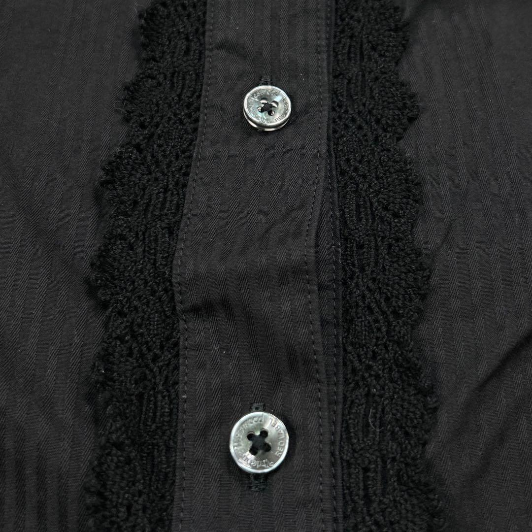 ヴィヴィアンウエストウッド ブラウス レース オーブ ロゴ刺繍 38 ブラック