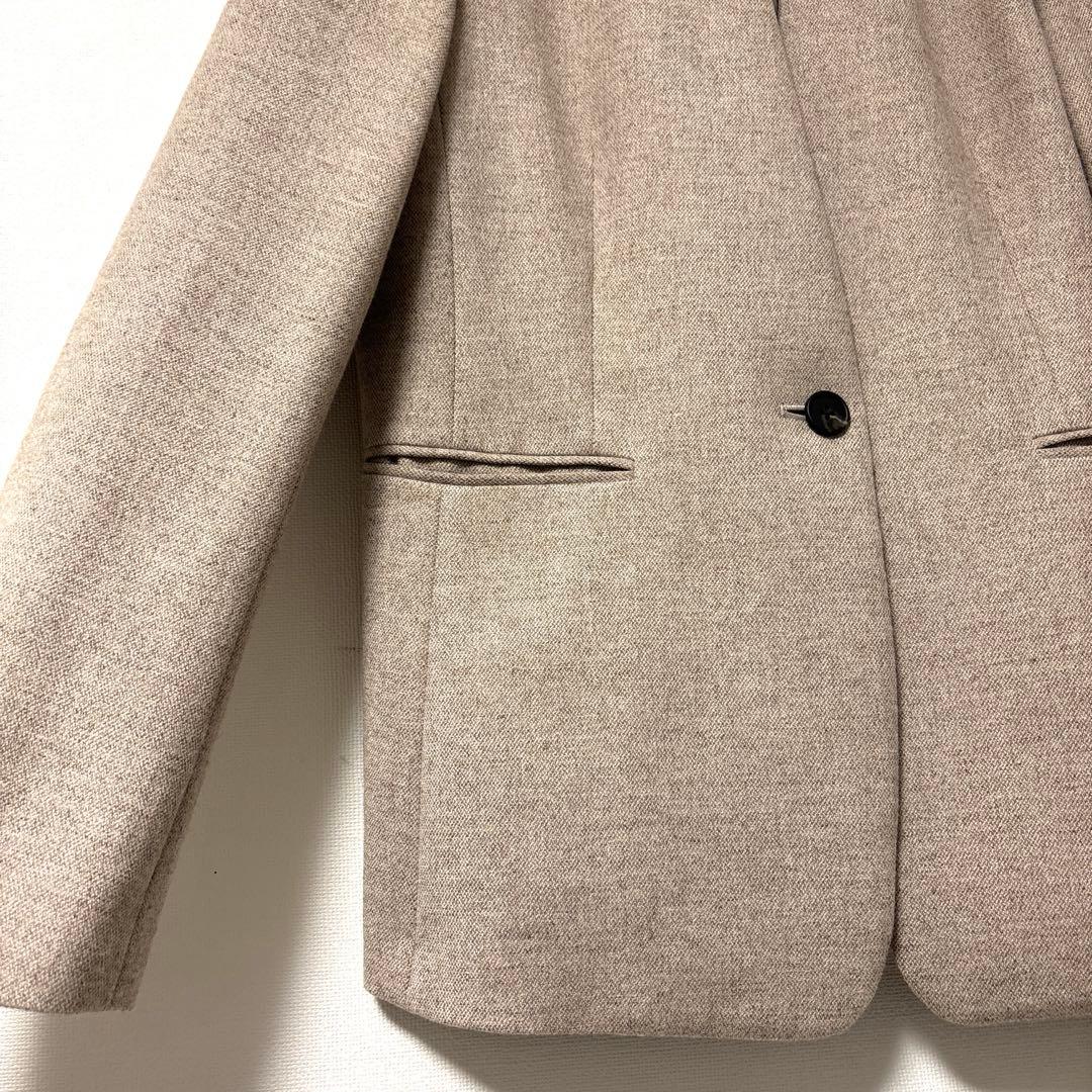 美品　☆ユナイテッドアローズ　ノーカラーセットアップ　パンツスーツ　ストレッチ