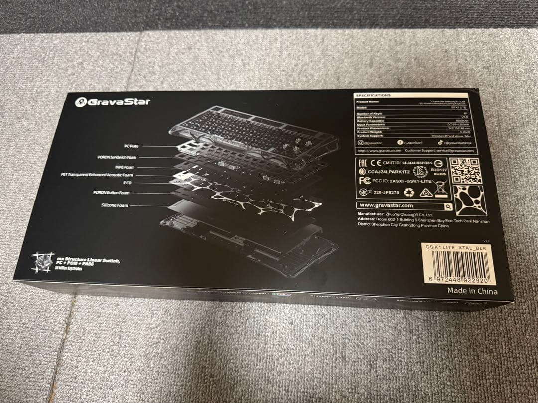 GravaStar Mercury K1 LITE メカニカルキーボード美品