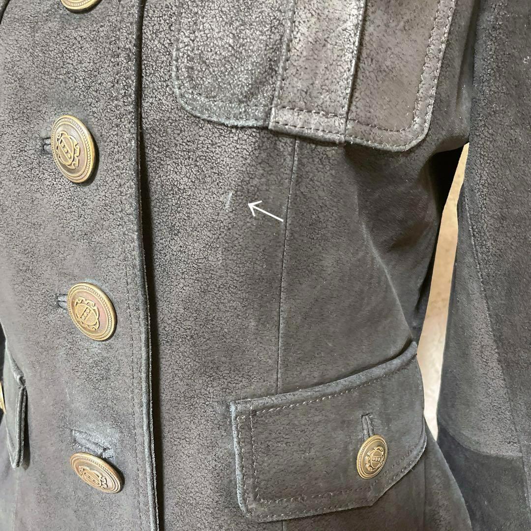 【Otto】オットー レザージャケット 豚革 本革 スタンドネック 黒 ボタン