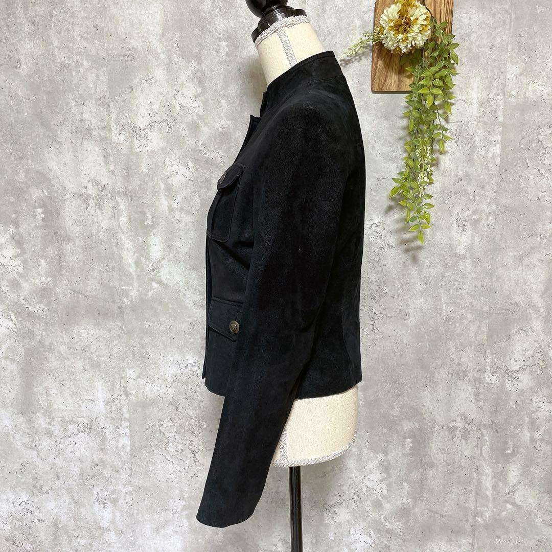 【Otto】オットー レザージャケット 豚革 本革 スタンドネック 黒 ボタン