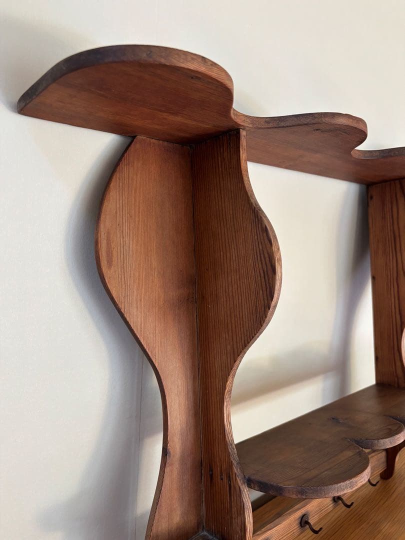 フランス　アンティークパイン　ウォールシェルフ