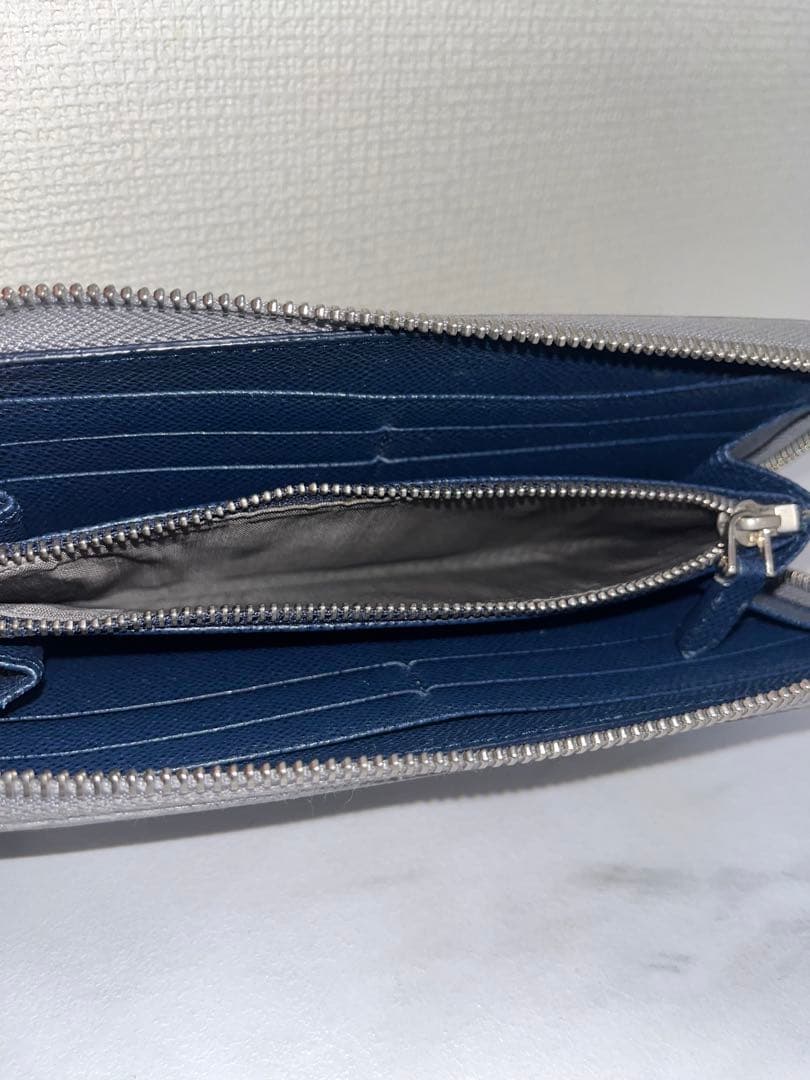 BVLGARI ブルガリ　マンジップウォレット　グレー　長財布　付属品完備