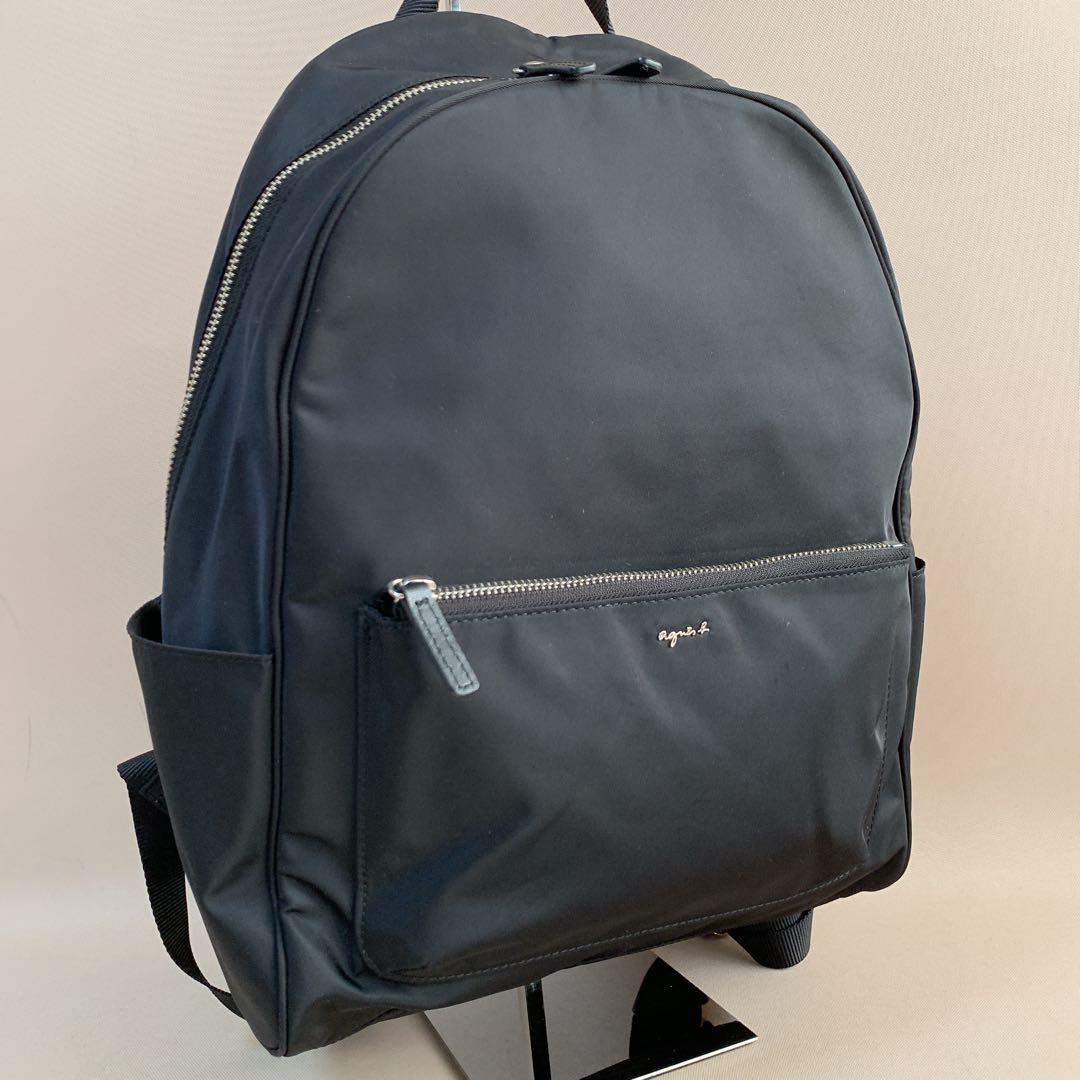 アニエスベー リュック バックパック RAS13-04 黒ナイロン A4可