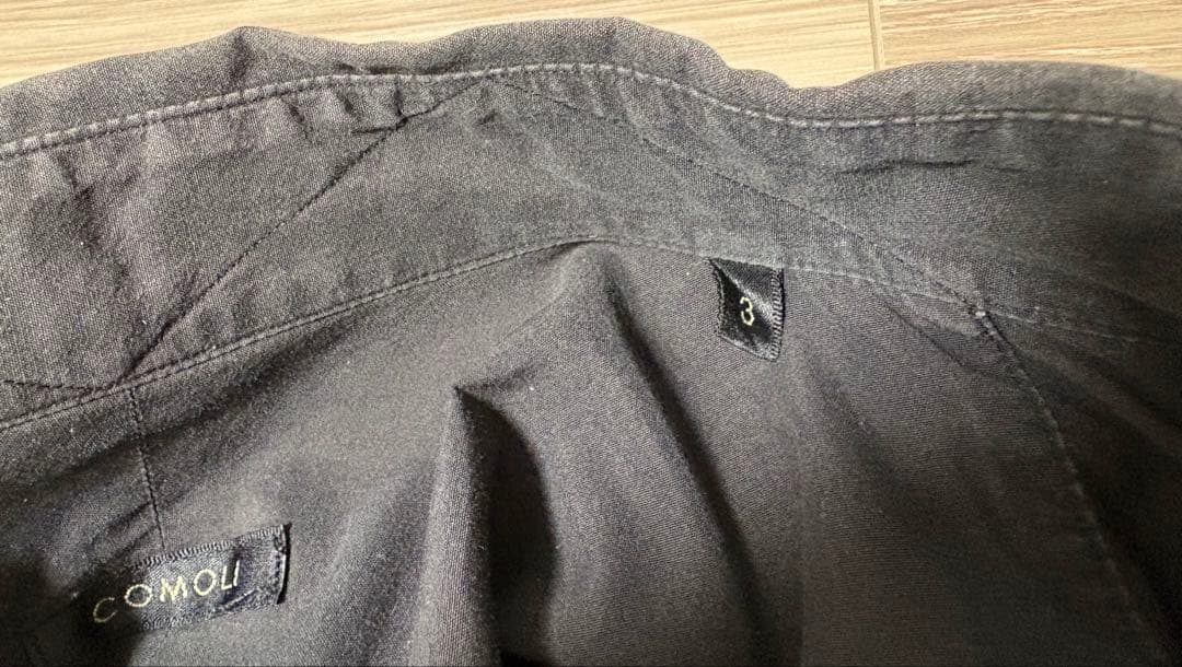 comoliコモリシャツ 19ss ブラック