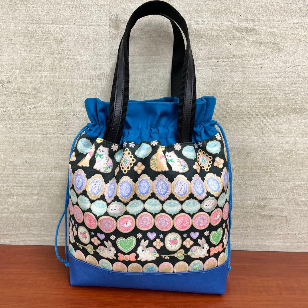 yukiemonハンドメイド　45㎝ファスナービッグトートバック　①