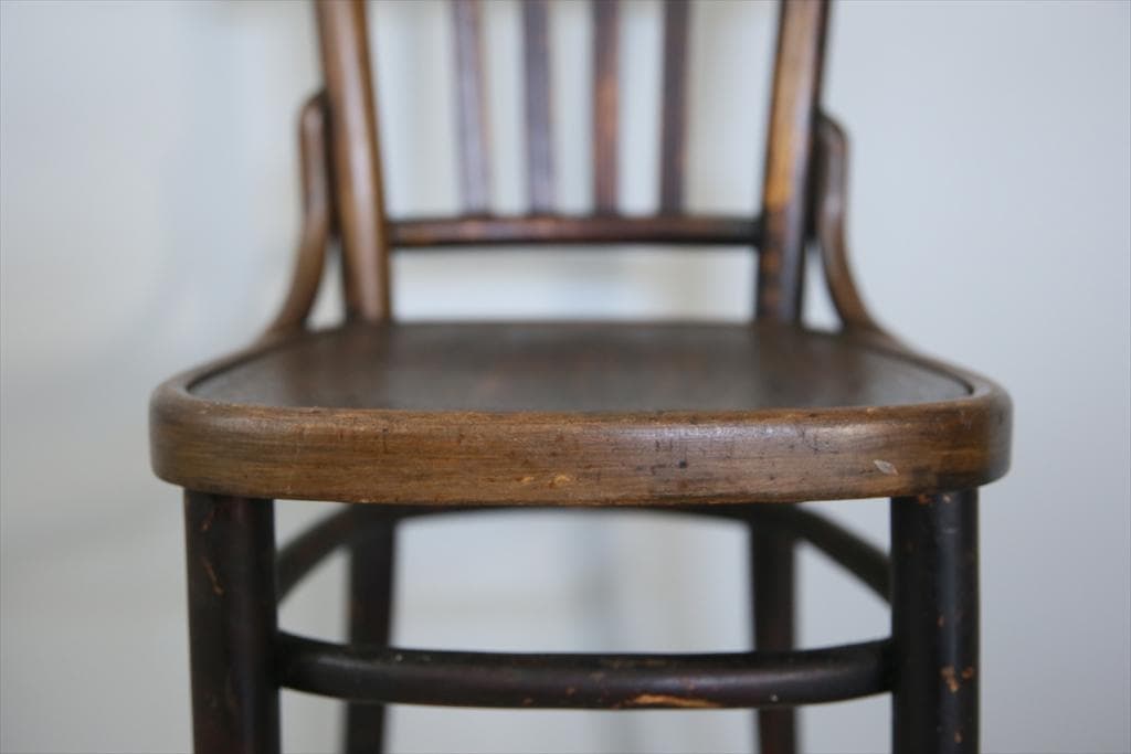 フランスアンティーク木製ベントウッドチェア/ダイニングイス/椅子(89-307)