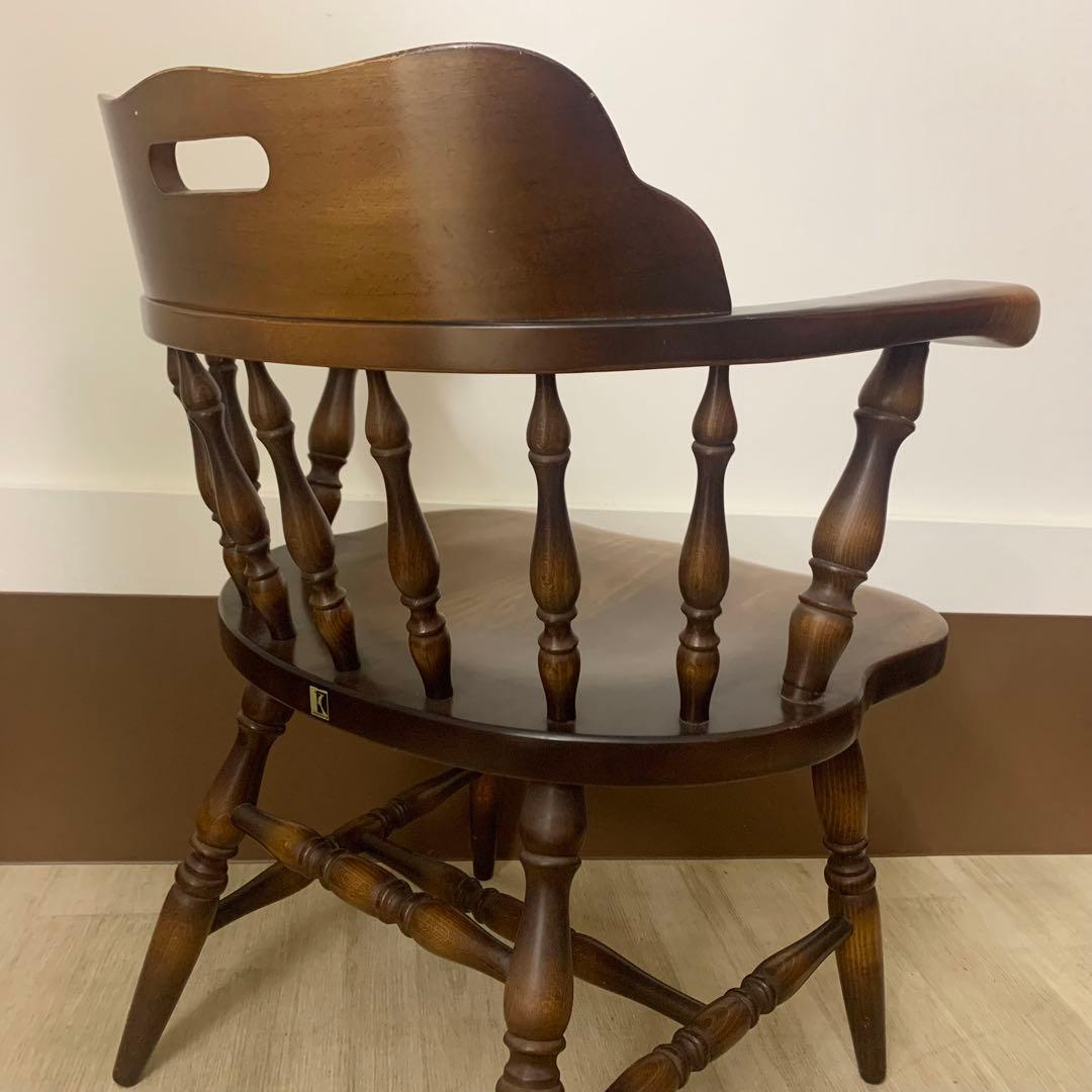 ④HIDA 飛騨産業 キツツキ 穂高 アームチェア ウインザーチェア