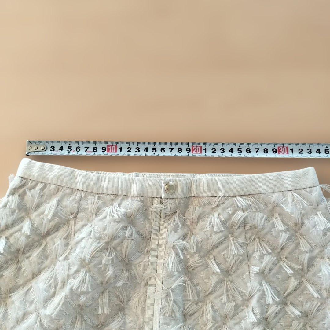 ドゥロワー　drawer　フリンジ　ロング　タイトスカート　36