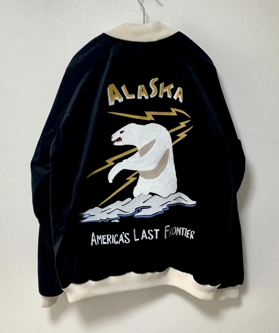 【未使用】 HOUSTON スカジャン 別珍スカジャン ALASKA アラスカ