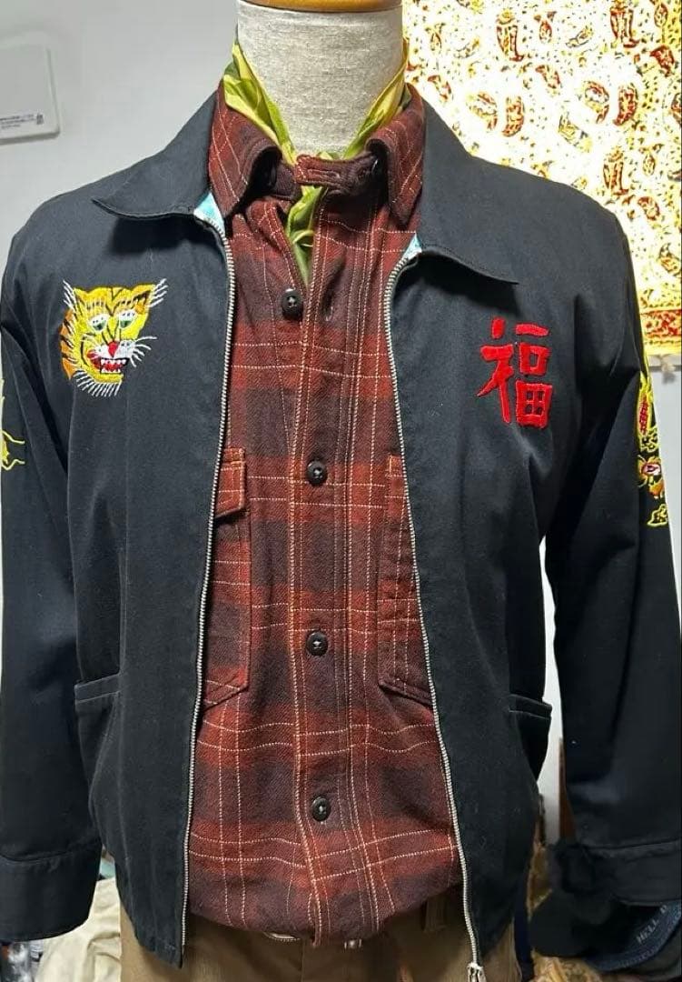 戦*翼様 現行¥82800 リアルマッコイズ　ベトジャン　スーベニアジャケット