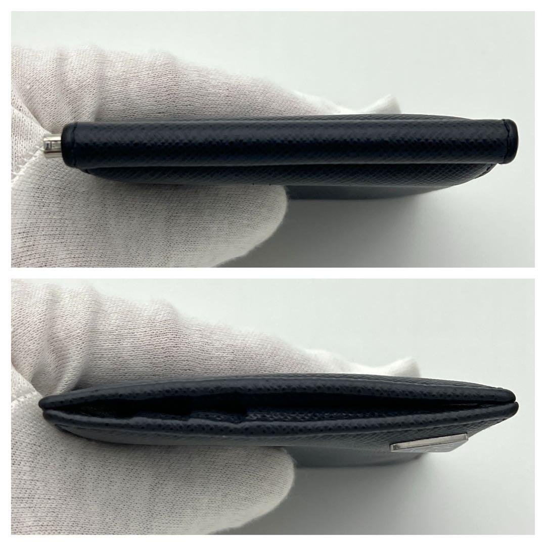 PRADA プラダ サフィアーノ 三角プレート マネークリップ カードケース