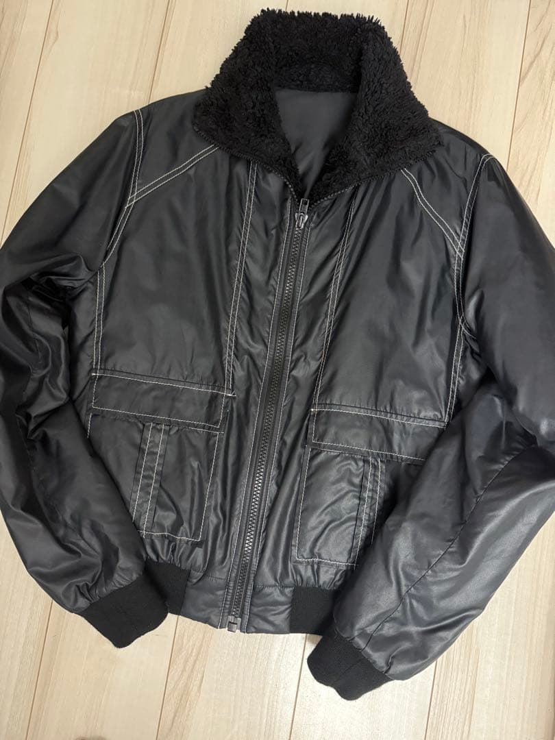 Maison Martin Margielaブラックボアブルゾン 50