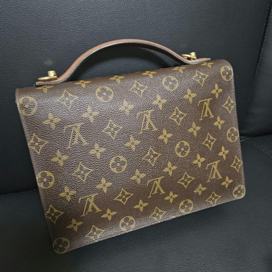 【美品】ルイ・ヴィトン モノグラム モンソー 2way ミニビジネスバック