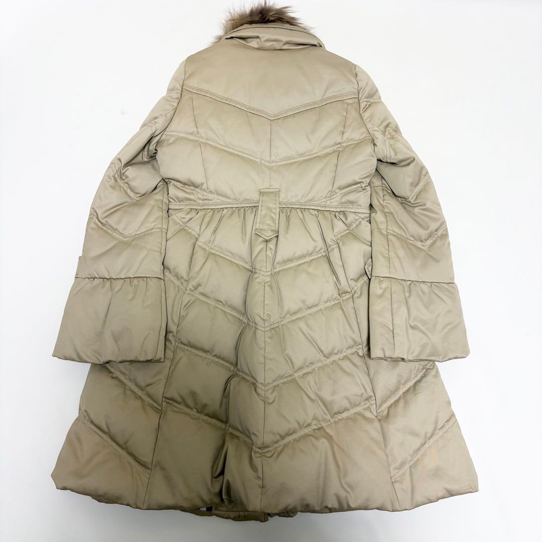 高級感✨バーバリーブルーレーベル ロングダウンコート ベルト メガチェック 38