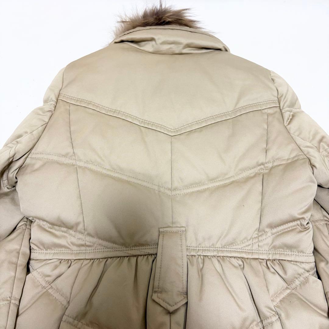 高級感✨バーバリーブルーレーベル ロングダウンコート ベルト メガチェック 38