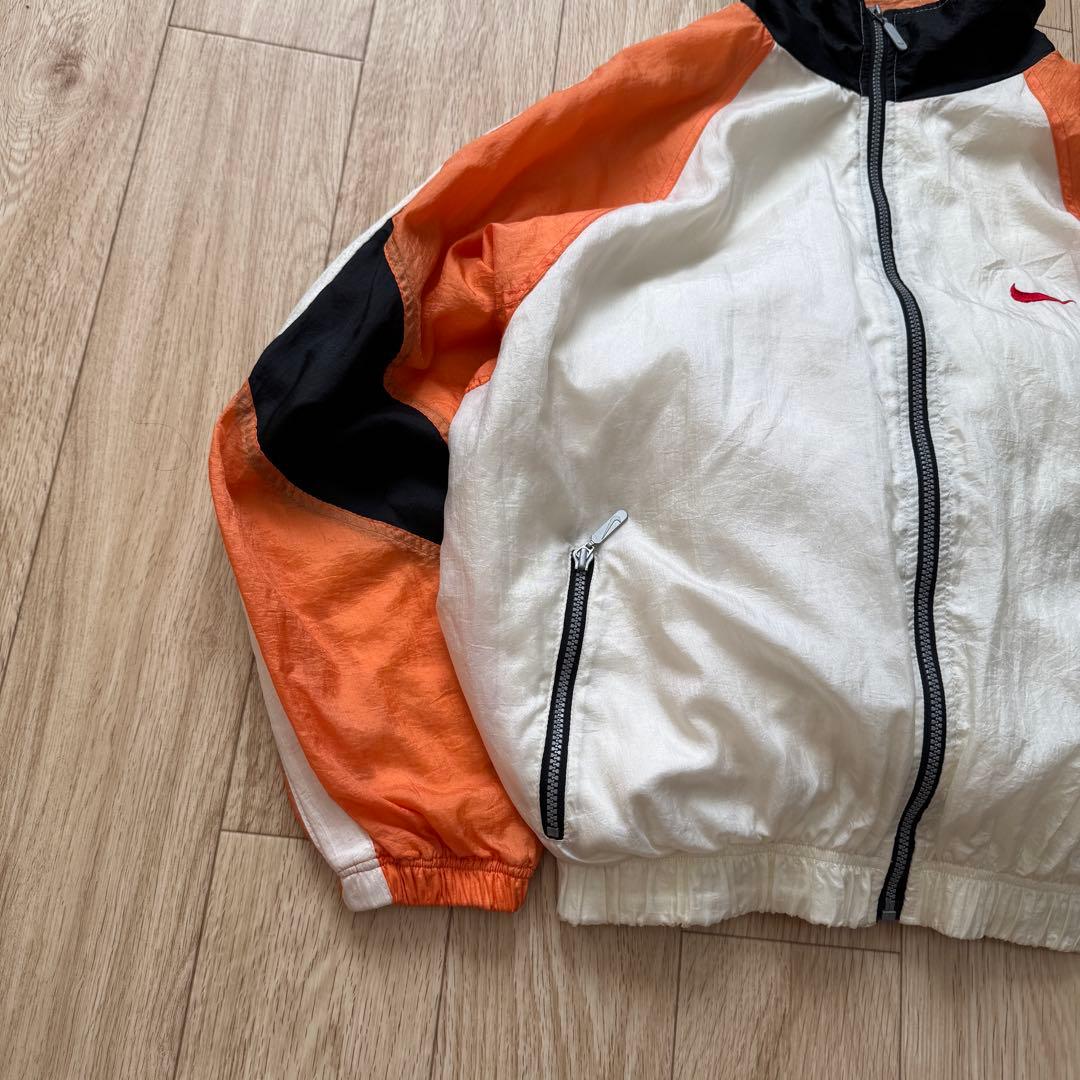 【希少】90s NIKE ナイロンジャケット 両面スウッシュ 短丈